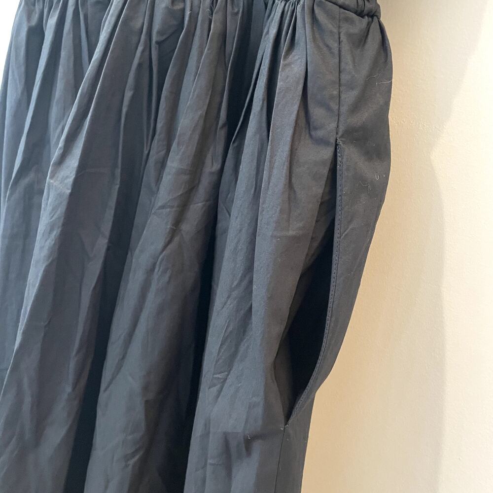 J.Crew Elena Shirtdress Cotton Poplin Midi Short Sleeves Vacation BY832 Black 6 - Picture 11 of 16